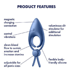 Satisfyer Sniper - Blue Vibrating Cock Ring