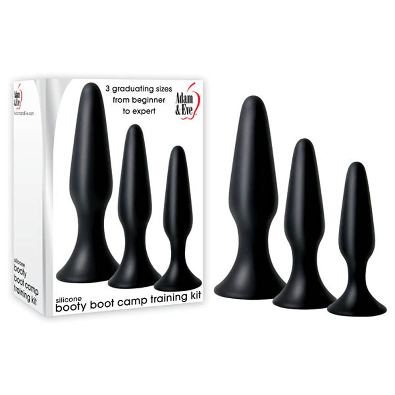 Adam & Eve Silicone Booty Boot Camp Butt Plug Training Kit