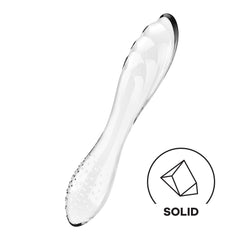 Satisfyer Dazzling Crystal 1  Glass Dildo - Clear
