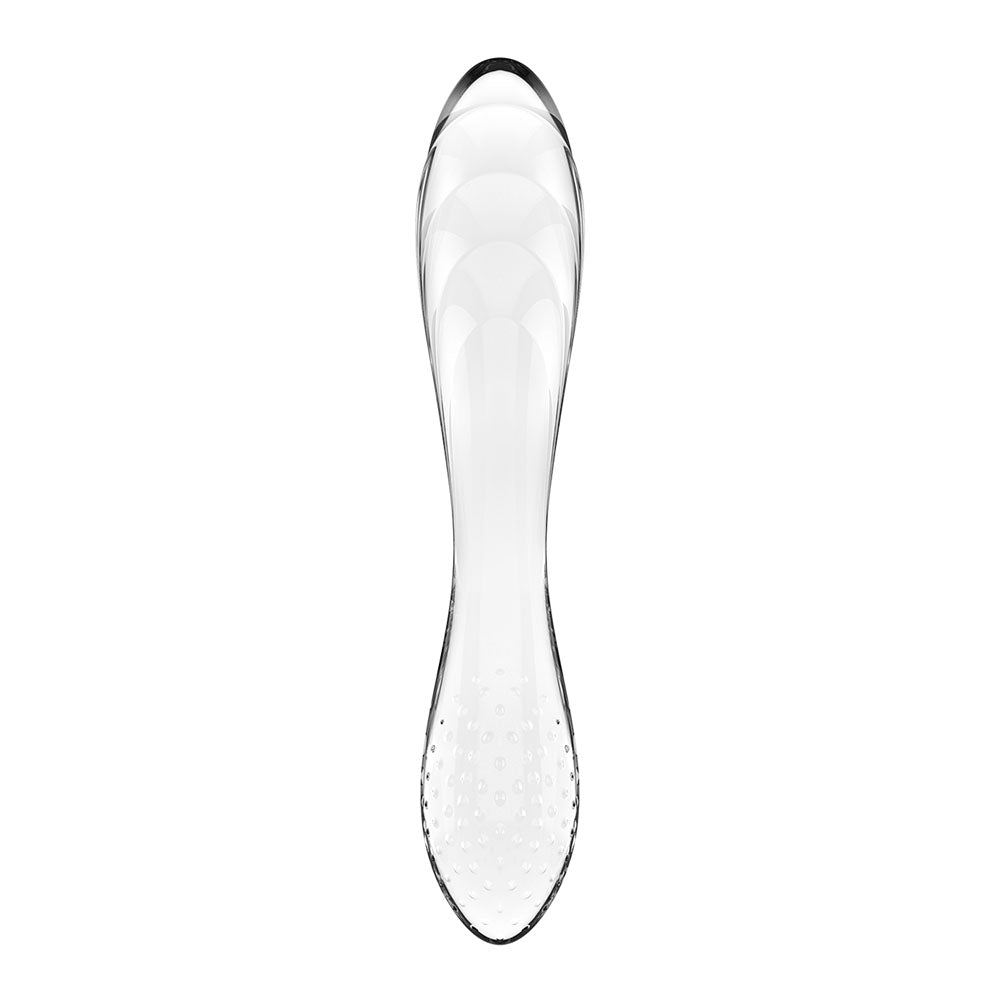Satisfyer Dazzling Crystal 1  Glass Dildo - Clear