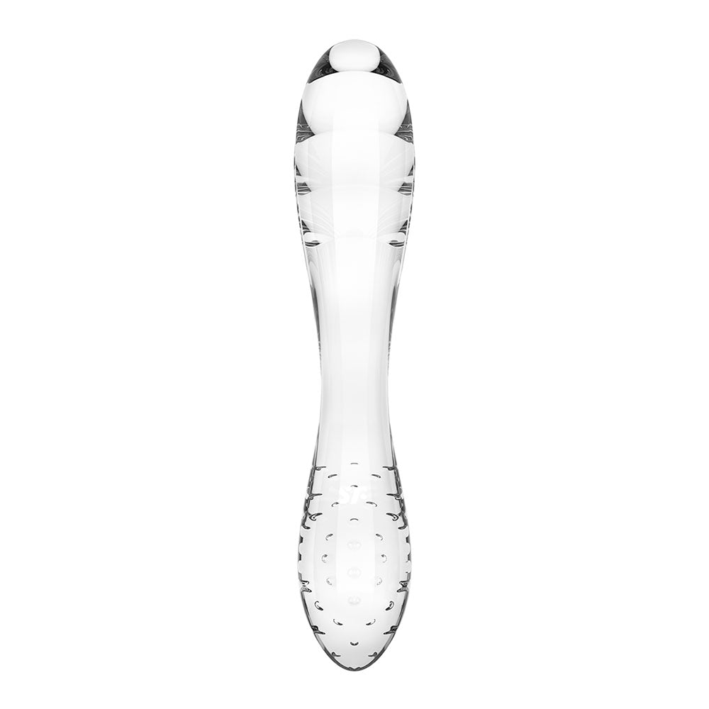 Satisfyer Dazzling Crystal 1  Glass Dildo - Clear