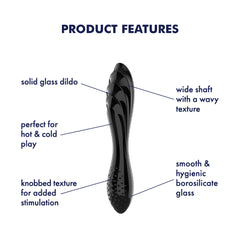 Satisfyer Dazzling Crystal 1 Glass Dildo - Black