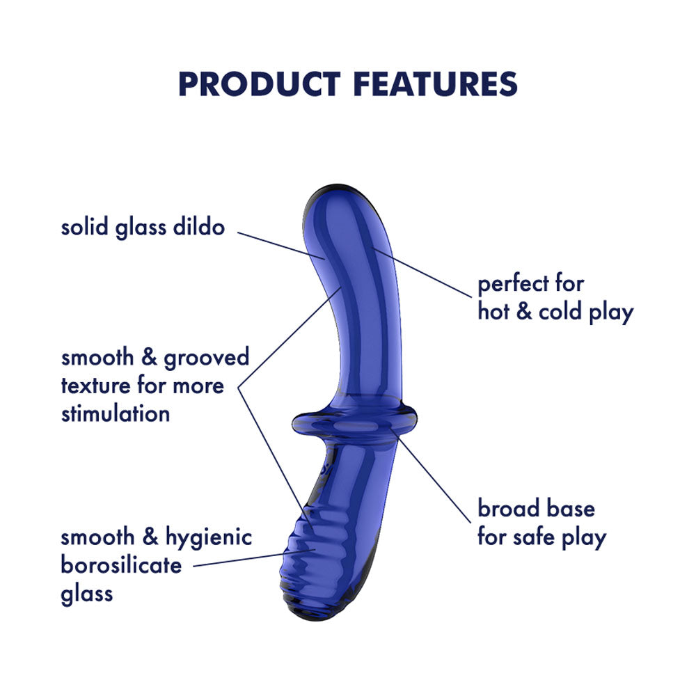 Satisfyer Double Crystal Dildo - Blue