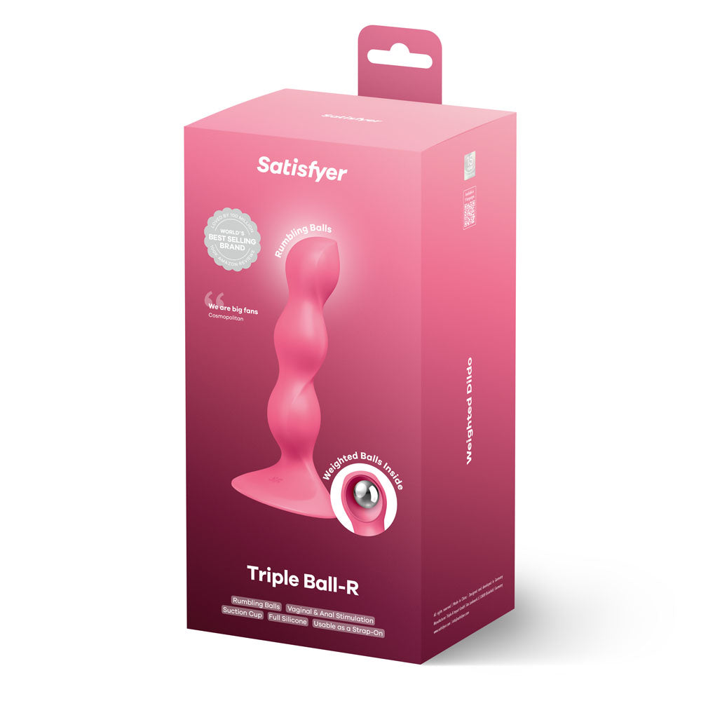 Satisfyer Triple Ball-R - Red Beaded Anal Plug