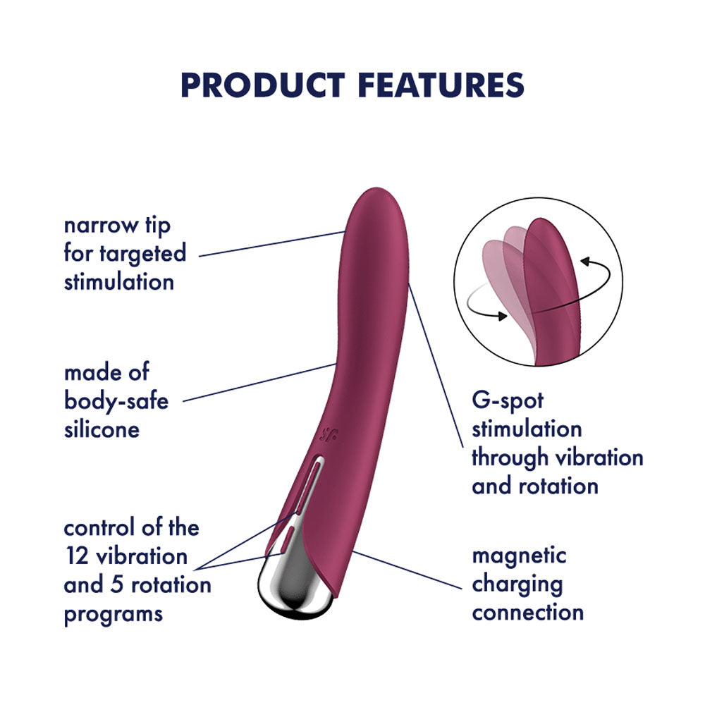 Satisfyer Spinning Vibe 1 Vibrator - Red