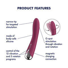 Satisfyer Spinning Vibe 1 Vibrator - Red