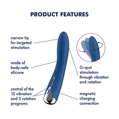 Satisfyer Spinning Vibe 1 Vibrator - Blue