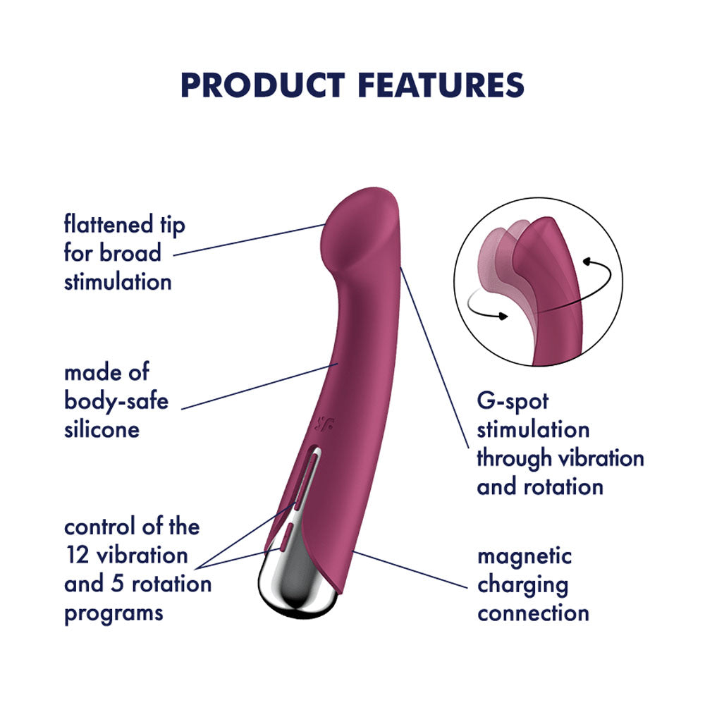 Satisfyer Spinning G-Spot 1 Vibrator - Red