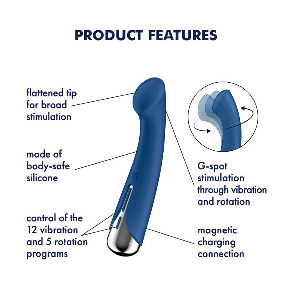 Satisfyer Spinning G-Spot 1 Vibrator - Blue