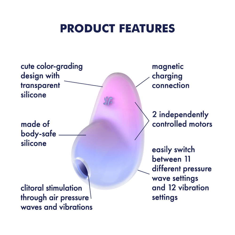 Satisfyer Pixie Dust Clitoris Stimulator - Violet/Pink
