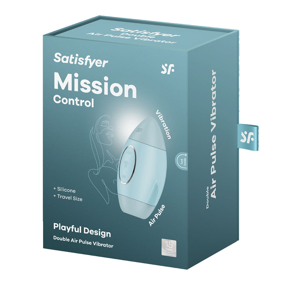 Satisfyer Mission Control Clitoris Stimulator Vibrator - Blue