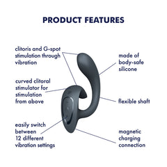 Satisfyer G For Goddess 1 Rabbit Vibrator - Dark Grey