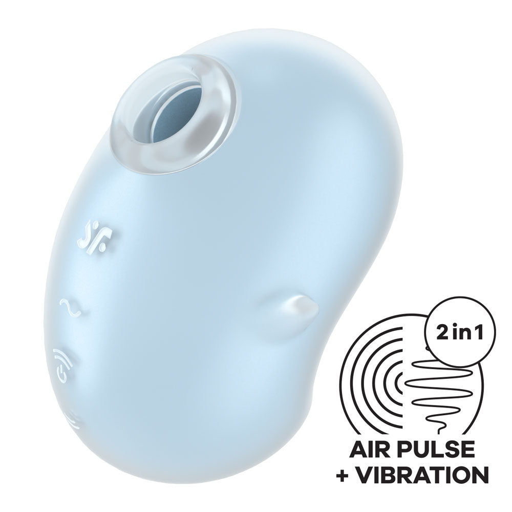 Satisfyer Cutie Ghost Air Pulse Vibrator - Blue