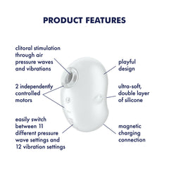 Satisfyer Cutie Ghost Air Pulse Vibrator - White