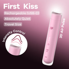 Satisfyer First Kiss - Air Pulse Stimulator Vibrator Pink