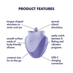 Satisfyer Tongue Dancer - Purple USB Rechargeable Flicking Stimulator