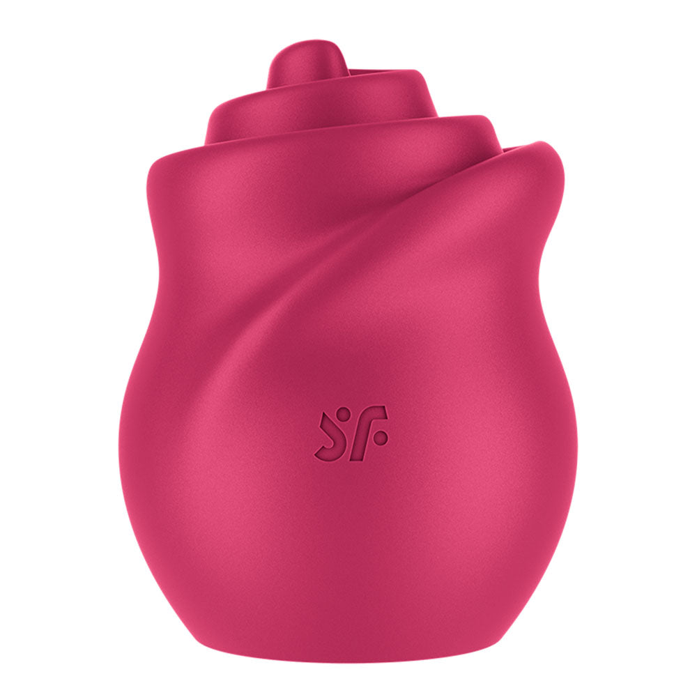 Pink silicone sleeve with a logo on a white background
