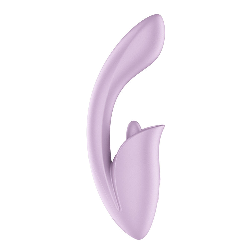 Satisfyer Tongue Expert - Violet 18 cm USB Rechargeable Vibrator with Flicking Clit Stimulator