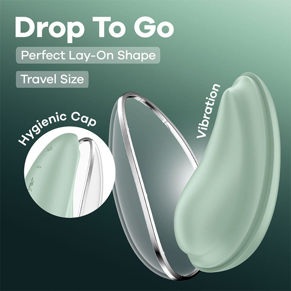 Satisfyer Drop To Go - Mint - Mint Green USB Rechargeable Clitoral Stimulator