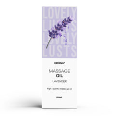 Satisfyer Massage Oil 250 ml Lavender - Lavender Scented Massage Oil - 250 ml Bottle