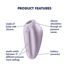 Satisfyer Love Breeze - Battery Series - Purple Air Pulse Clitoral Stimulator