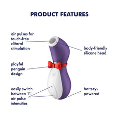Satisfyer Penguin - Battery Series - Purple Air Pulse Clitoral Stimulator
