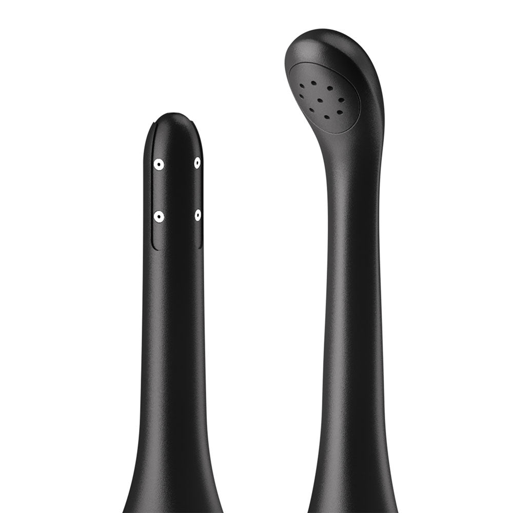 Satisfyer Clean & Play 2-in-1 - Black Unisex Douche with 2 Nozzles