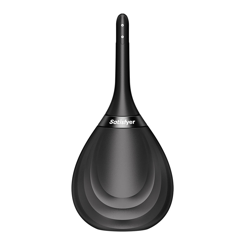 Satisfyer Clean & Play 2-in-1 - Black Unisex Douche with 2 Nozzles