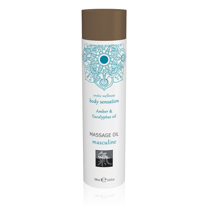 SHIATSU Massage Oil - Masculine - Amber & Eucalyptus Scented - 100 ml