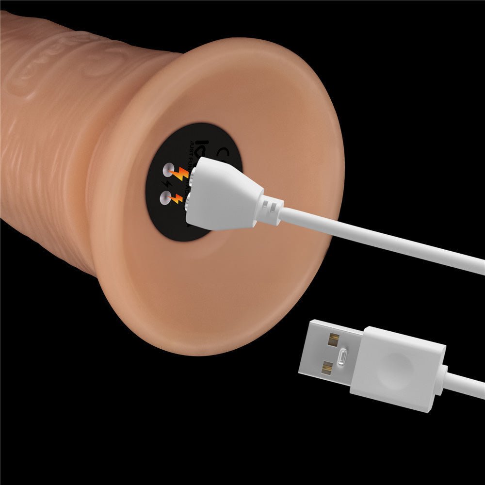 7 Inch Power Basics Vibrating Dong - Flesh 18 cm USB Rechargeable - DONGS - Mr and Mrs D's