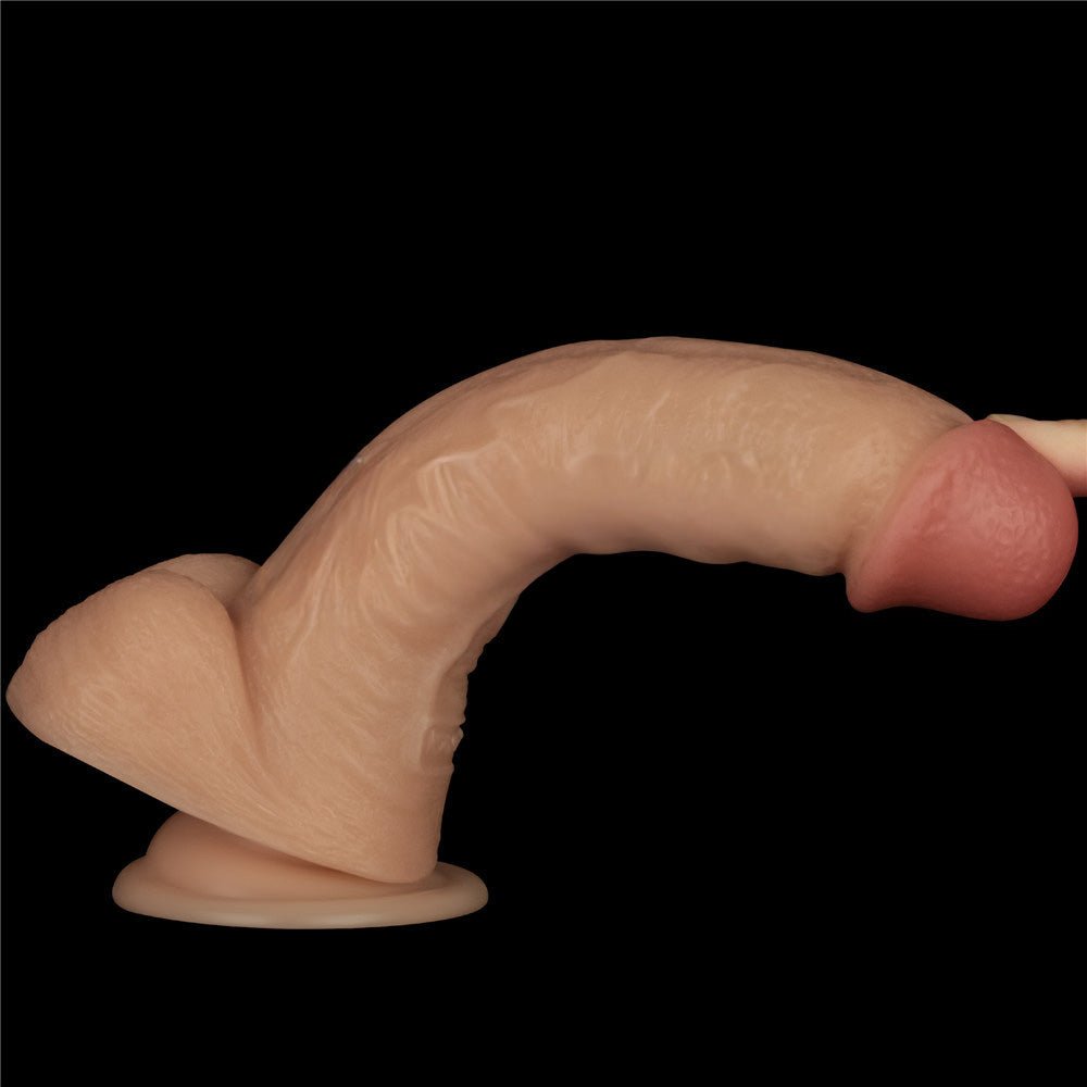 8 Inch Power Basics Vibrating Dong - Flesh 20 cm USB Rechargeable - DONGS - Mr and Mrs D's