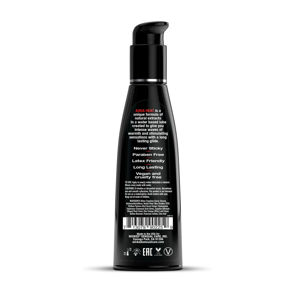 Wicked Aqua Heat Water-based Lubricant 120ml