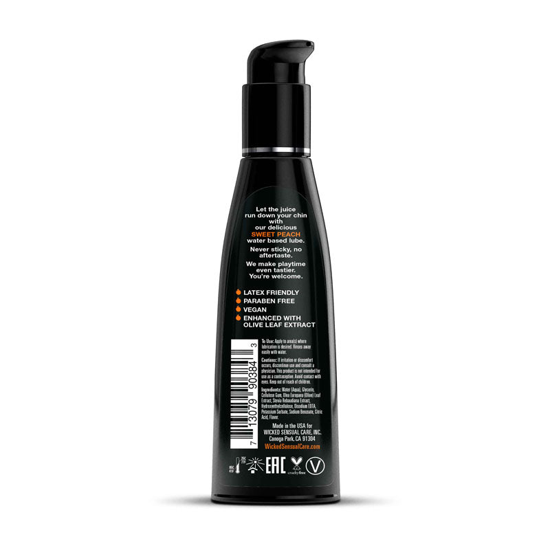 Wicked Aqua Sweet Peach Water Based Lubricant - 120ml