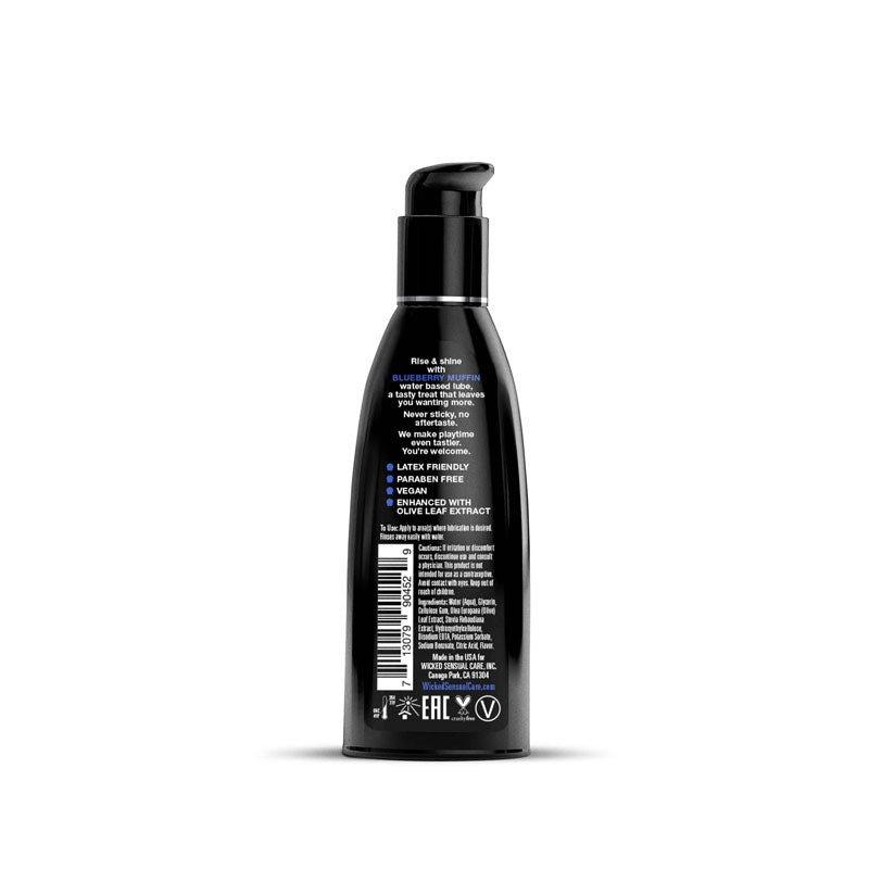 Wicked Aqua Blueberry Muffin Flavoured Water Based Lubricant - 60 ml
