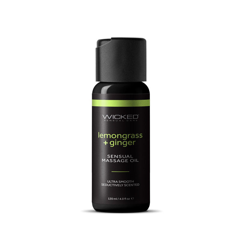 Wicked Sensual Massage Oil Lemongrass and Ginger Scented Massage Oil - 120 ml Tube