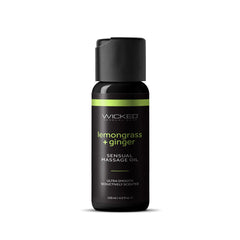 Wicked Sensual Massage Oil Lemongrass and Ginger Scented Massage Oil - 120 ml Tube