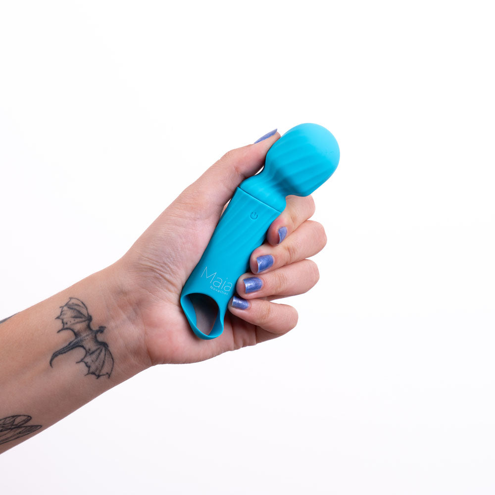 Maia Mini Wand Vibrator- Blue