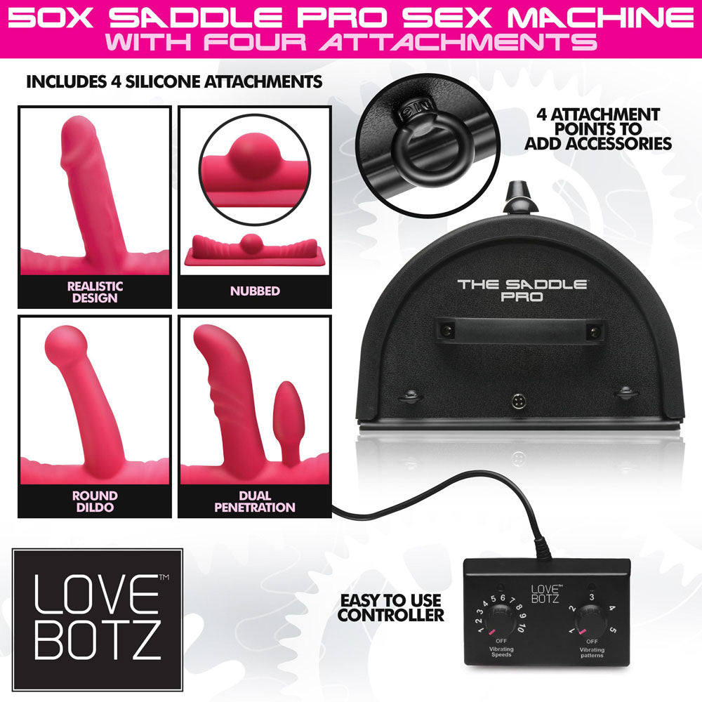 LoveBotz 50X Saddle Pro Vibrating Sex Machine