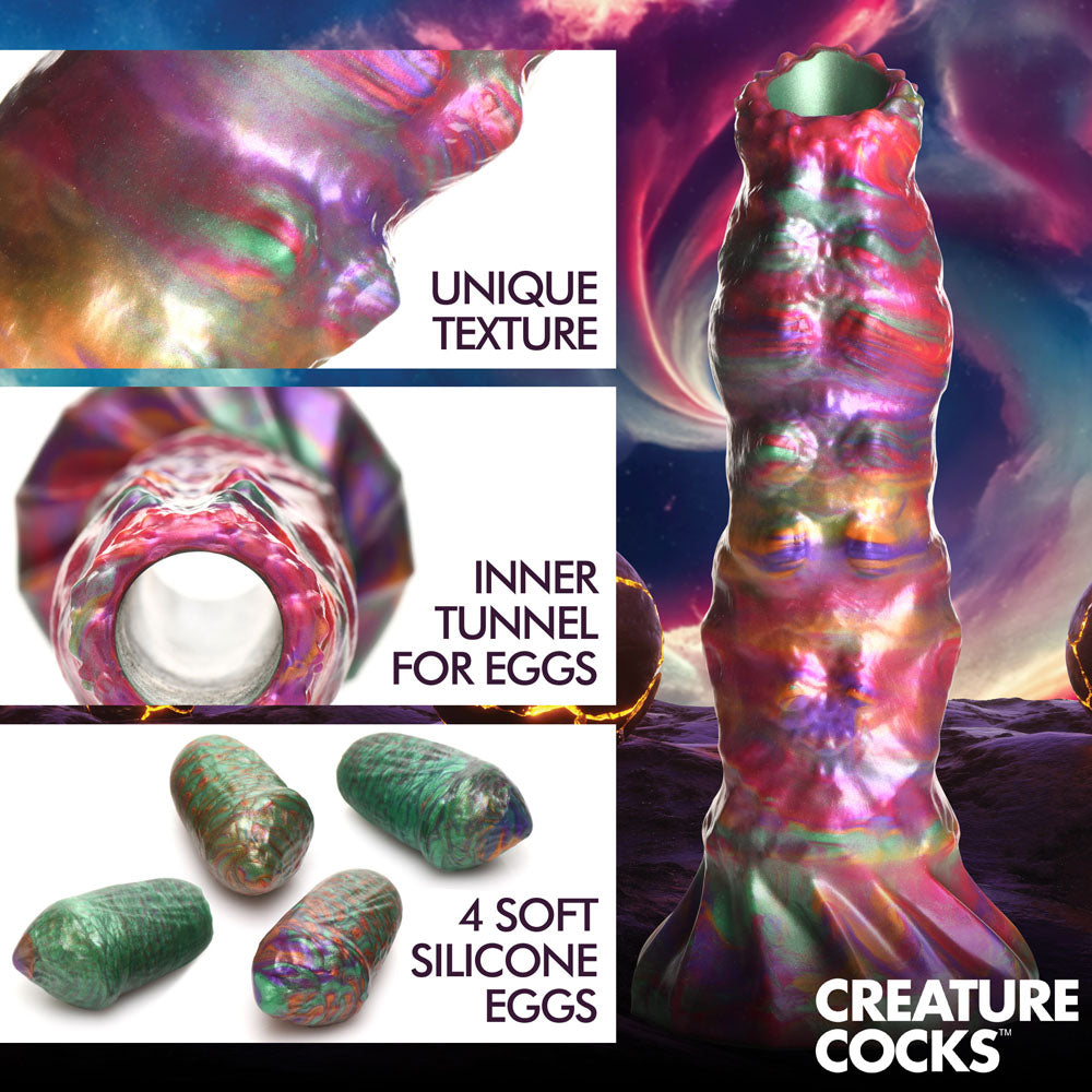Creature Cocks Larva Silicone Alien Dildo with Eggs