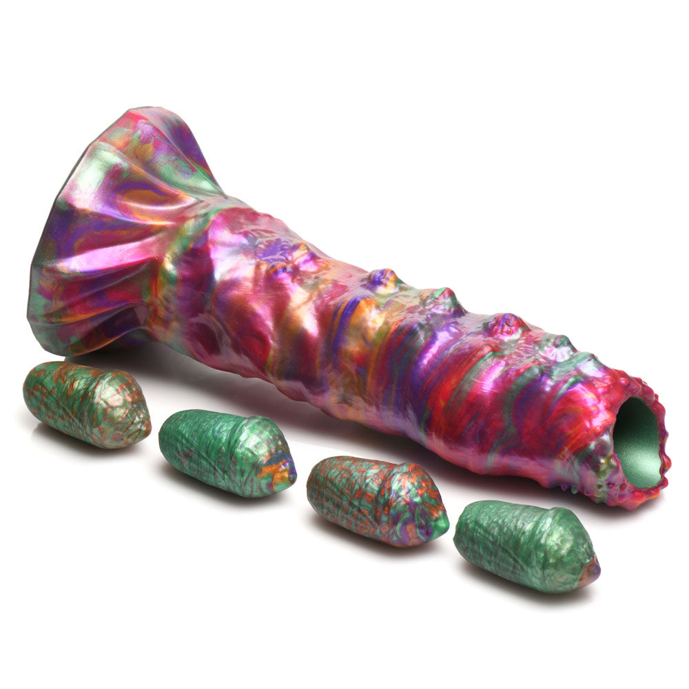 Creature Cocks Larva Silicone Alien Dildo with Eggs