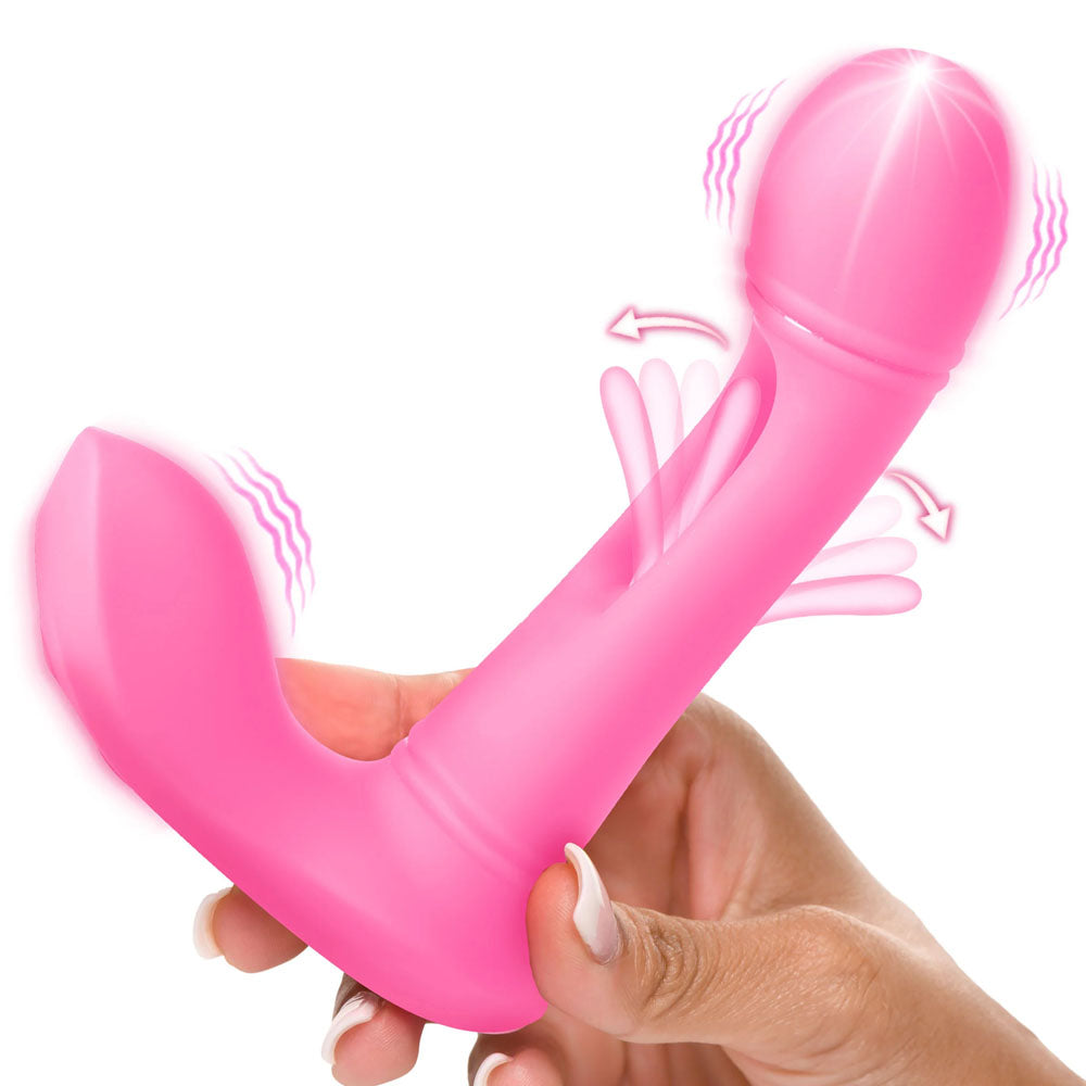 Inmi Flickers G-Flick Flicking G-Spot Vibrator - Pink 15 cm USB Rechargeable