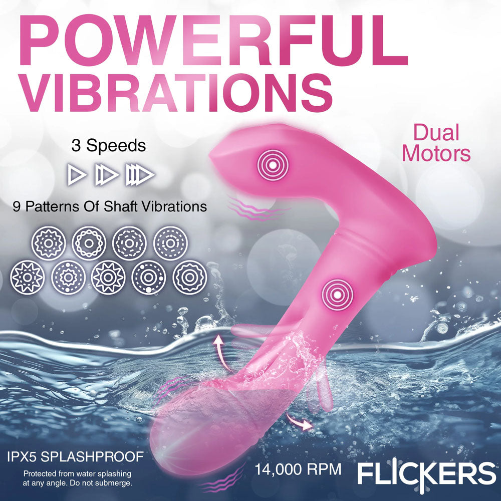 Inmi Flickers G-Flick Flicking G-Spot Vibrator - Pink 15 cm USB Rechargeable