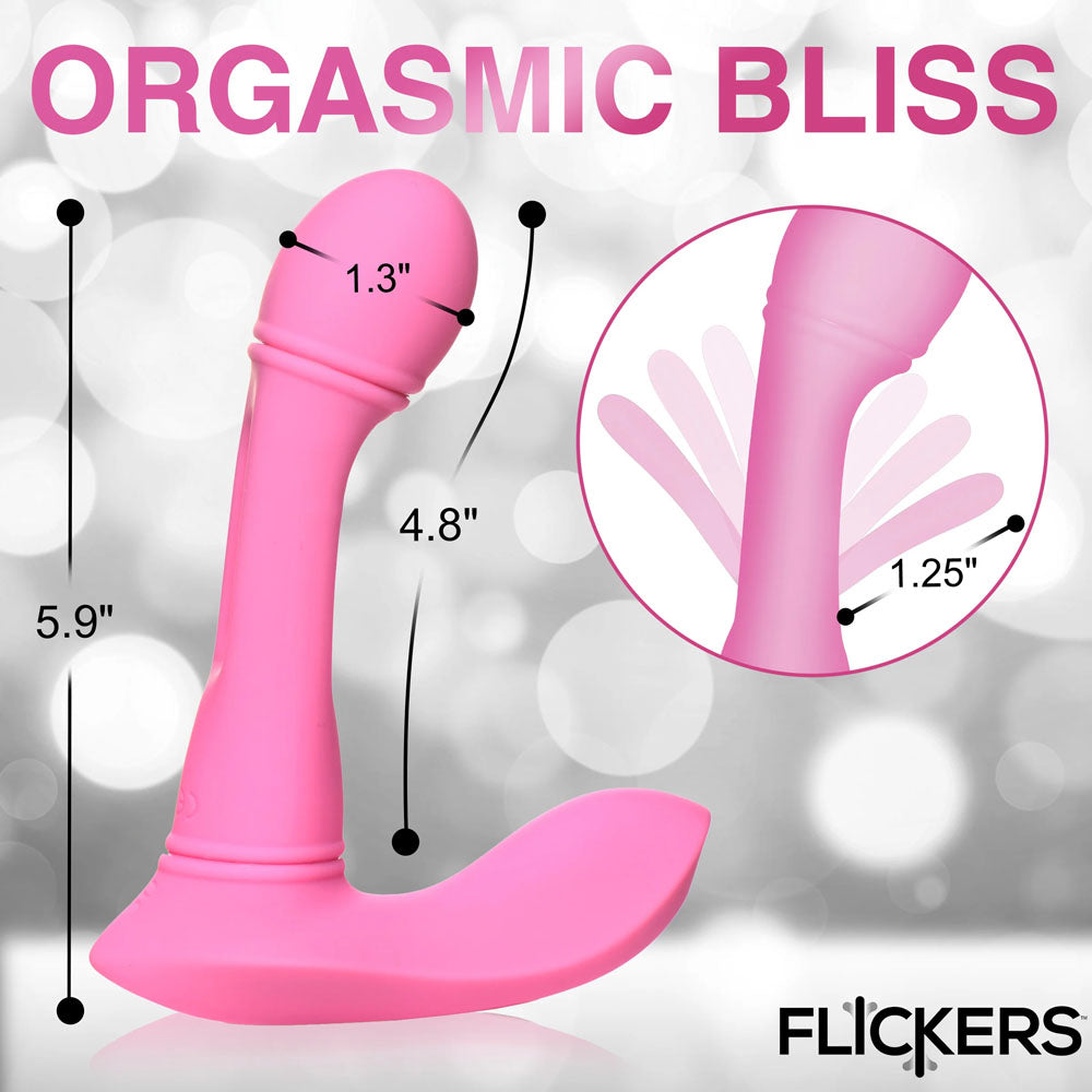 Inmi Flickers G-Flick Flicking G-Spot Vibrator - Pink 15 cm USB Rechargeable