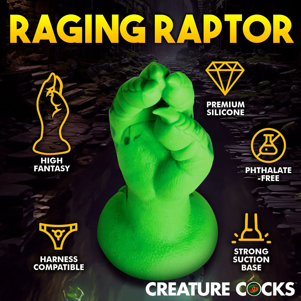 Creature Cocks Raptor Claw Fisting Silicone Dildo - Green 21.8 cm Fantasy Dildo
