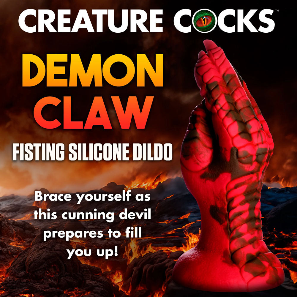 Creature Cocks Demon Claw Fisting Silicone - Red 21.8 cm Claw Fantasy Dildo