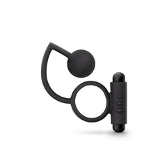 Anal Adventures Platinum Anal Ball Butt Plug & Vibrating Cock Ring