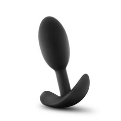 Anal Adventures Platinum Vibra Slim Butt Plug Black 2.5"