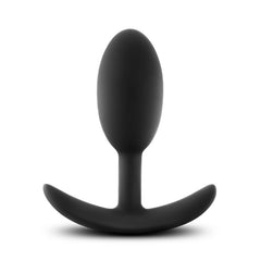 Anal Adventures Platinum Vibra Butt Plug Black Slim 3.8cm Width