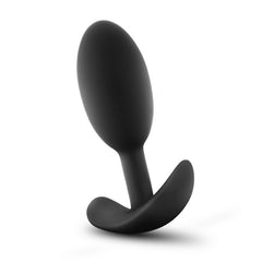 Anal Adventures Platinum Vibra Butt Plug Black Slim 3.8cm Width