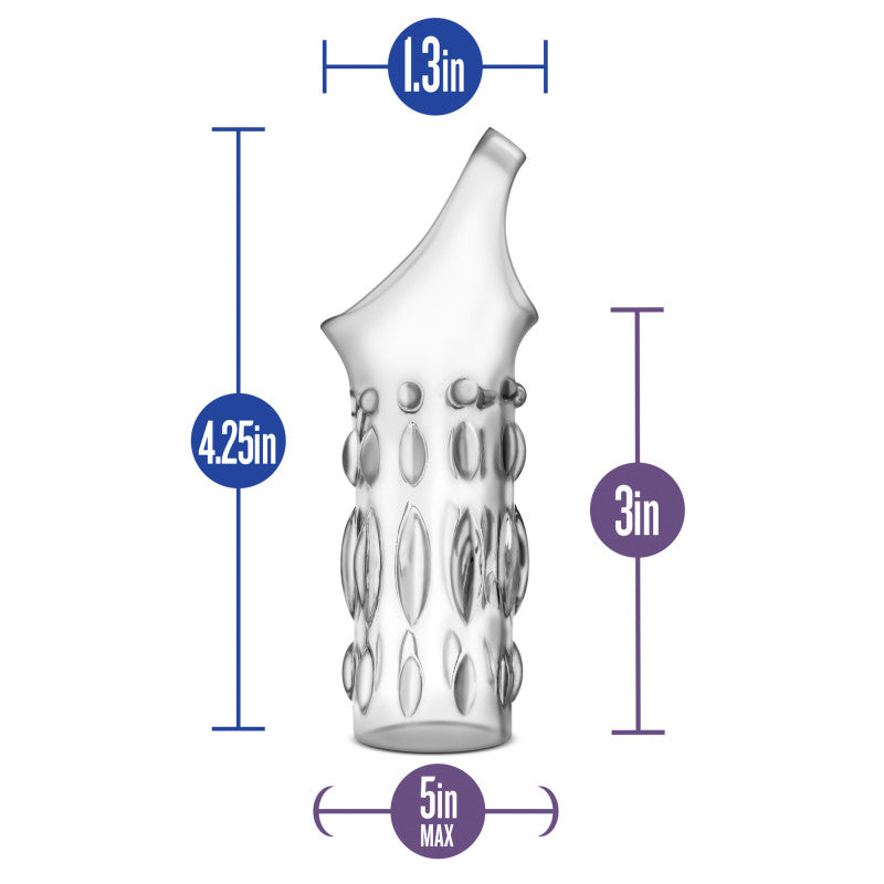 Performance Studded Penis Sleeve Ring - Clear